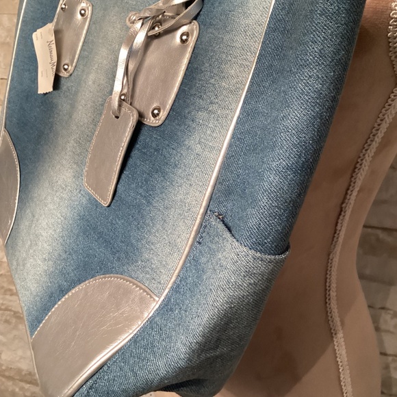 Neiman Marcus Denim Tote (NWT) - Picture 5 of 8